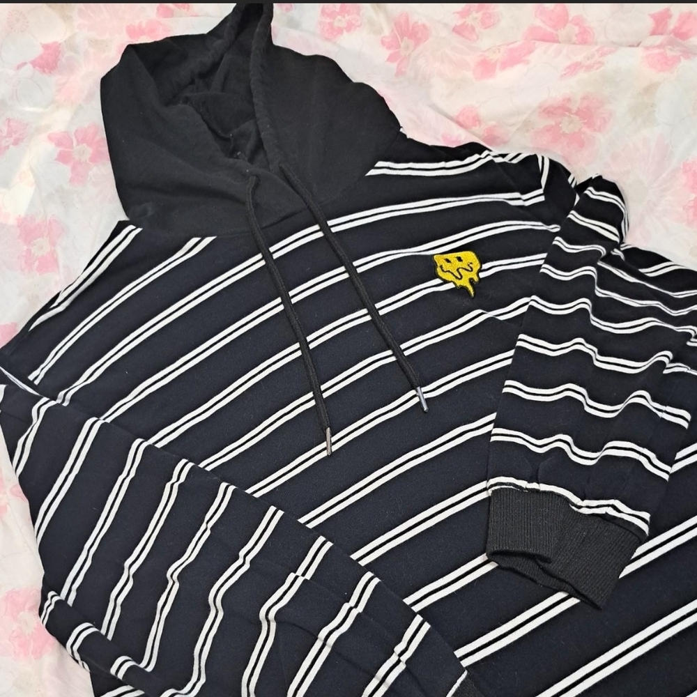 Striped Black and White Men's Sweater